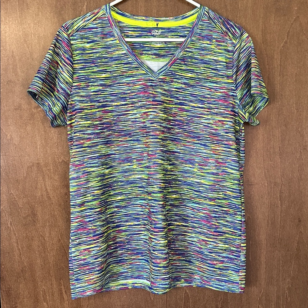 Zone Pro Vibrant Striped Activewear Top